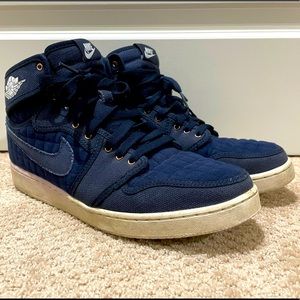 Nike Air Jordan 1 Retro AJKO Obsidian Blue Quilted Size 10 638471-403